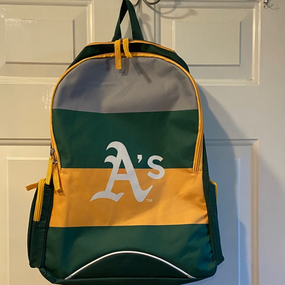 Oakland A’s Sacramento Athletics MLB Backpack School Bag Sports 💚💛